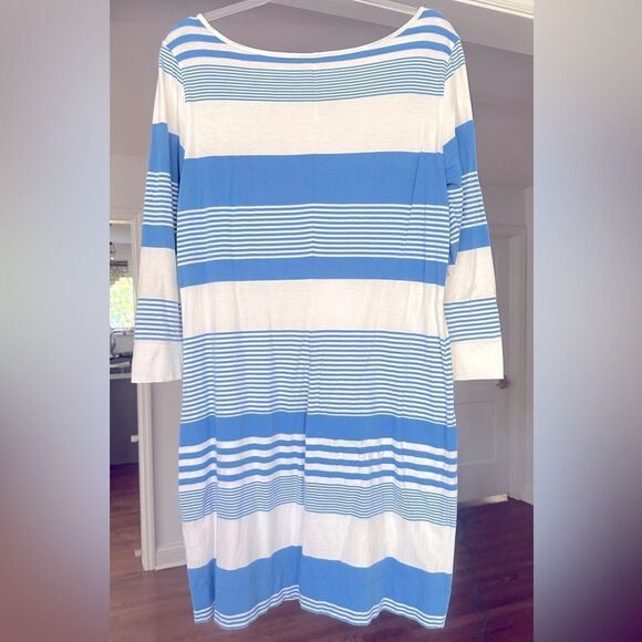 Lilly Pulitzer Marlowe Dress in Bay Blue Stripe - Picture 5 of 8